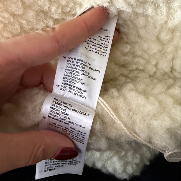 Men’s Sandro Shearling Lining Wool Jacket - Picture 6 of 7